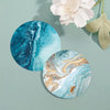 Ocean Print Coasters x4