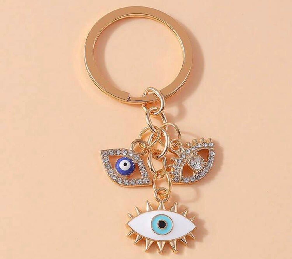 Evil Eye Trio Keyring