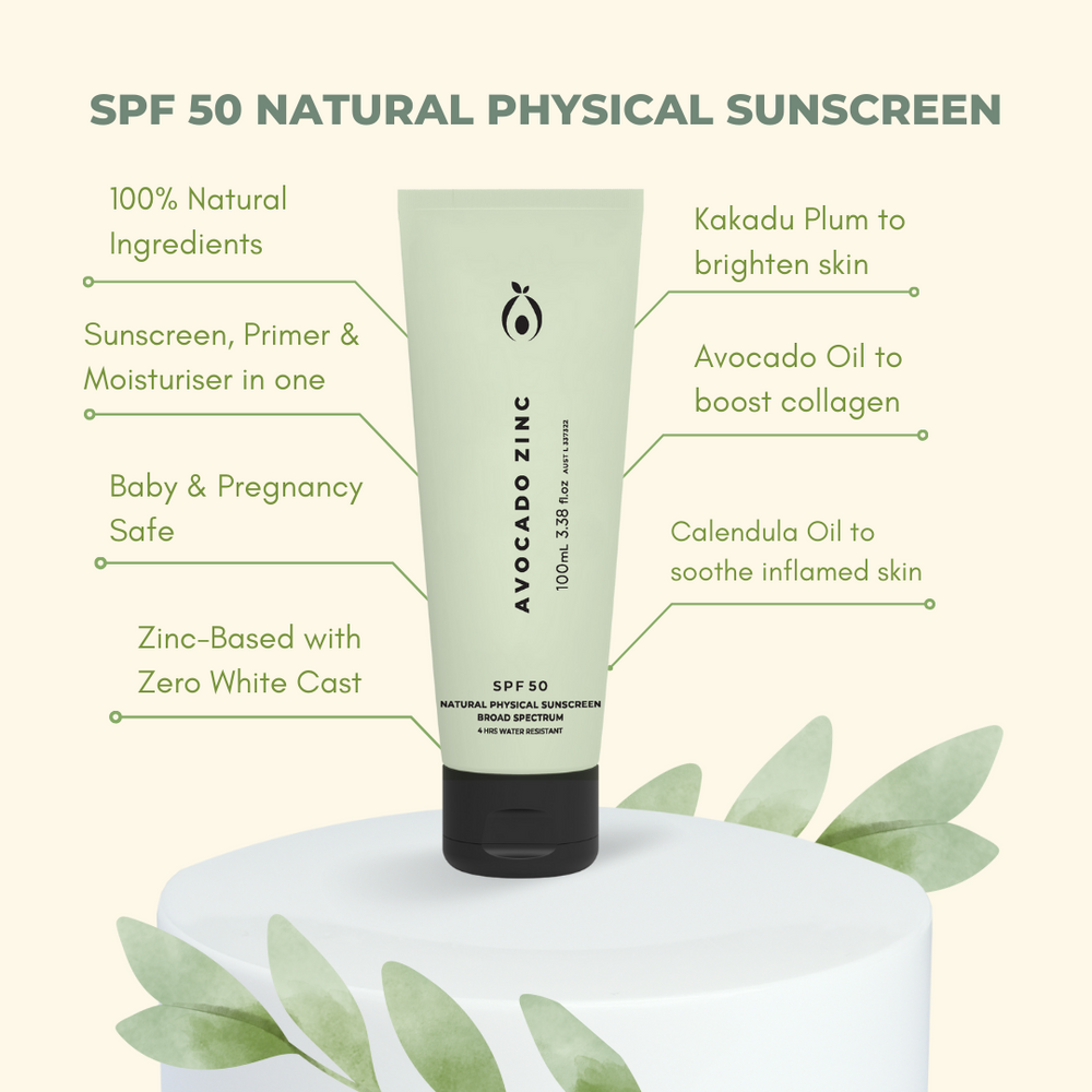 AVOCADO CLEAR ZINC FACE SPF 50
